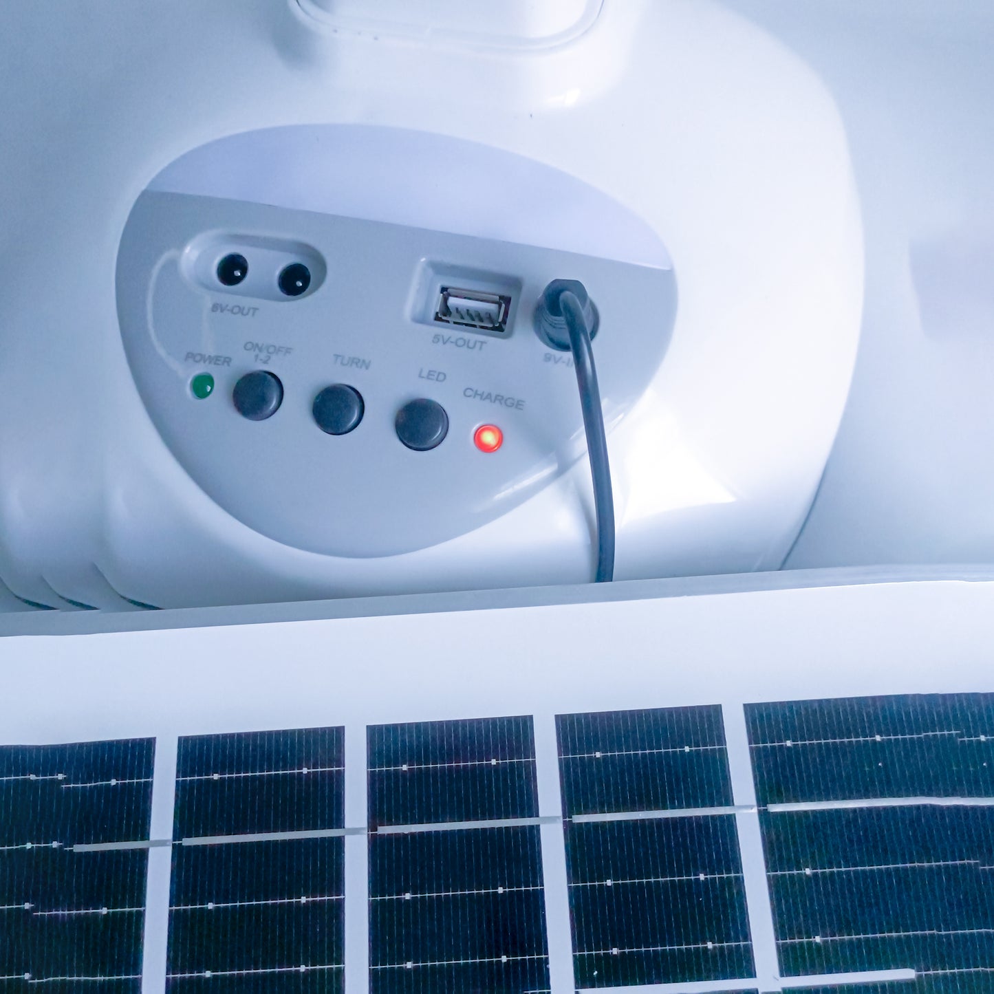 Ventilador GD TIMES 16 pulgadas con Panel Solar | Recarga Dispositivos | Bombillos de Emergencia