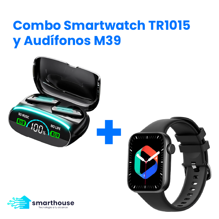 El Combo Perfecto - Audífonos M39 + Smartwatch TR1015